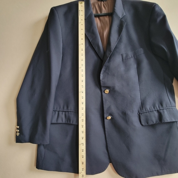 Baroni 100% Wool Super 150s Navy Blazer Size 50R - Picture 6 of 14